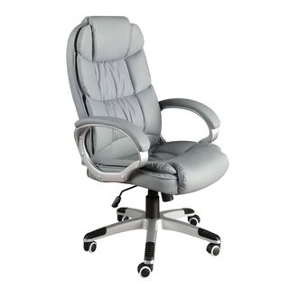 Angel Cerd&aacute; Grey Leatherette Swivel Office Chair