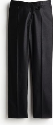 H&M Hose aus Wollmix mit &uuml;berlappendem Bund - Schwarz