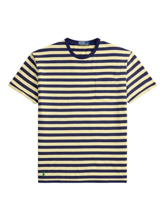 Polo Ralph Lauren T-shirt a righe con tasca applicata - Giallo