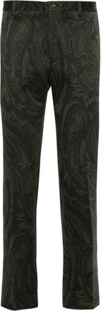 Etro tapered-leg chino trousers - men - Cotton/Polyester/Viscose/Polyamide/Elastane - 52 - Green