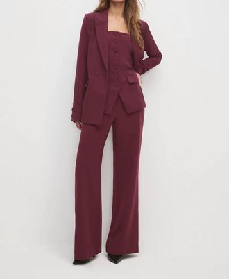 Favorite Daughter The Jones Wide Leg Pant In Vino