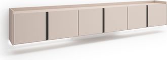 Skraut Home Skraut Home - Mueble Tv, Televisi&oacute;n, Muebles De Sal&oacute;n, Almacenaje, 309x35x50cm, Para Tv Hasta 80, Colgado, Suspendido, Led, Estilo Moderno, Beige