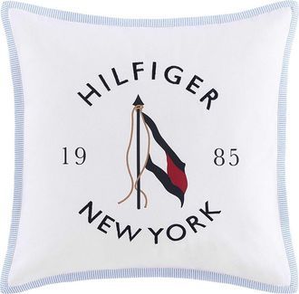 Tommy Hilfiger NY Flag Canvas Accent Pillow in White at Nordstrom, Size 20X20