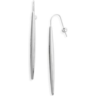 Nordstrom Pointed Bar Drop Earrings in Silver at Nordstrom
