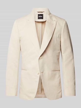 HUGO BOSS Leinensakko mit Paspeltaschen Modell Huge in Beige, Gr&ouml;&szlig;e 28