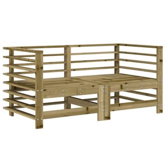 Berkfield Home Garden Corner Sofas 2 pcs Impregnated Wood Pine in Brown
