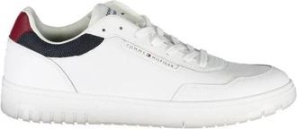 Tommy Hilfiger Witte Leren Sneakers voor Mannen - Heren - Sneakers - Wit - 40 EU - Leer - Schoenen
