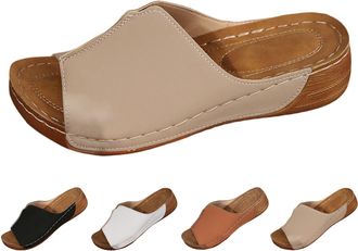 Generic Womens Flat Shoes for Flat Wide Feet Flip Flops Platform Women Sandals Womens Open Toe Mules Women Formal Sandals Coral Shoes for Wedding Gold for Wed