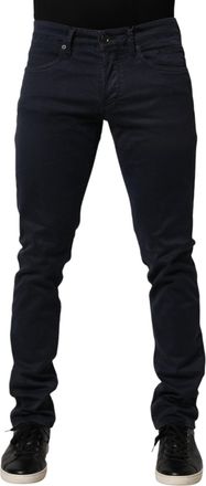 Siviglia Mid Waist Cotton Skinny blue Men Trouser Mens Jeans