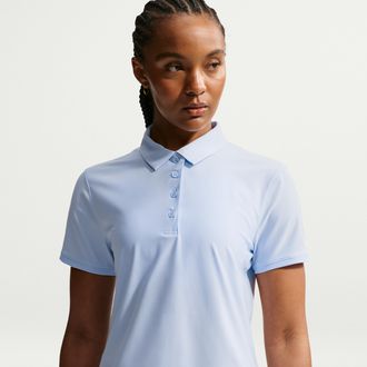 Nike Womens Victory Dri-FIT Short-Sleeve Golf Polo in Blue | FQ1574-407