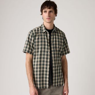 Levi's Short Sleeve Authentic Button Down Lightweight Shirt - Mens - 2XL - Multi Colour / Xavier Plaid Ponderosa Pine