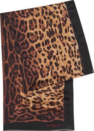 Givenchy Leopard-print Silk Scarf - One Size