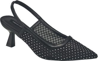 French Connection Womens Elea Mesh and Stone Slingback Heel