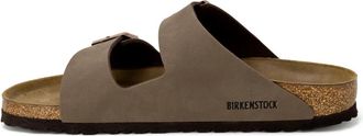Birkenstock Leren Slippers - Heren - Sandalen - Bruin - 42 EU - Leer - Schoenen