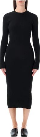 Fear of God Rib Lange Mouw Jurk - Dames - Kleedjes - Zwart - XL - Polyester - Kleedjes