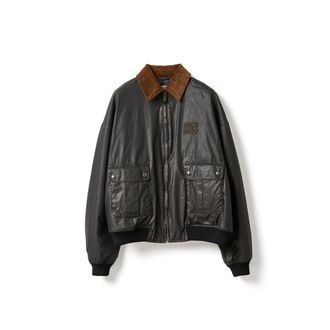 Miu Miu Resin-finish Poplin Bomber Jacket, Woman, Black, Size 36