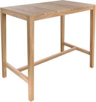 Rendez-Vous D&eacute;co Mesa de bar de exterior en madera de teca maciza para 4 personas