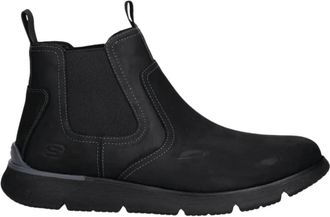 Skechers Augustino Paulo - Heren - Chelseaboots - Zwart - 40 EU - Leer - Schoenen
