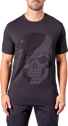 Maceoo Pixel Skull Graphic T-Shirt in Black at Nordstrom, Size 5