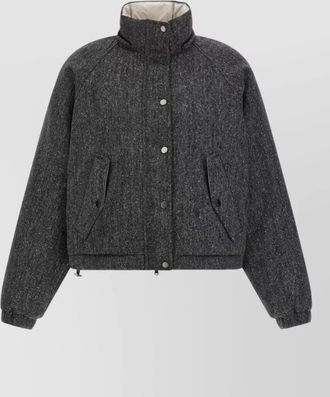 Brunello Cucinelli down cropped hooded quilted parka coat