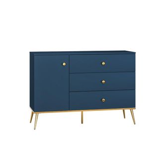 Petits Meubles Buf&eacute; 1 puerta 3 cajones melamina azul