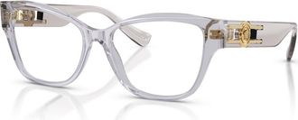 Versace 54mm Rectangle optical glasses in Grey at Nordstrom