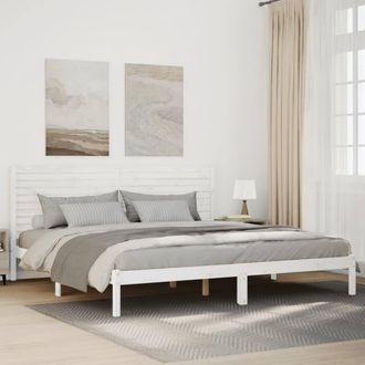 Berkfield Home Extra Long Bed Frame without Mattress White 200x210 cm Solid Wood