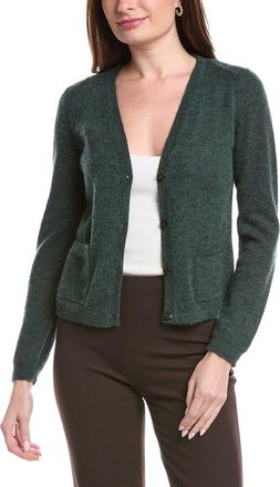 Lafayette 148 New York Patch Pocket V-Neck Mohair & Alpaca-Blend Cardigan