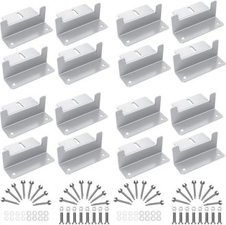 OEM Soporte De Montaje Para Panel Solar, 16 Unidades, Soportes De Montaje De Panel Solar De Aluminio Ligero Para Caravanas, Techo, Barcos, Yates, 16 Unida