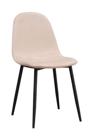 Regalos Miguel Sillas - Silla Teok Black Terciopelo - Beige