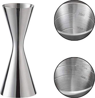 OEM Vaso Medidor De C&oacute;ctel Con Escala Integrada - Medidor De Acero Inoxidable Para Bartenders Profesionales (30/60 Ml)