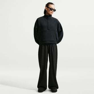 Nike Womens 24.7 PerfectStretch Dri-FIT High-Waisted Loose Wide-Leg Pants in Black | HM8389-010