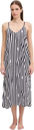 DKNY Satijnen Nachtjapon - Dames - Casual kleedjes - Blauw - S - Satijn - Kleedjes
