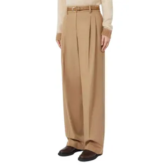 Max Mara Virgin Wool Trousers - Brown