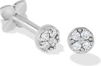 Dower & Hall 9k Diamond Disc Single Labret