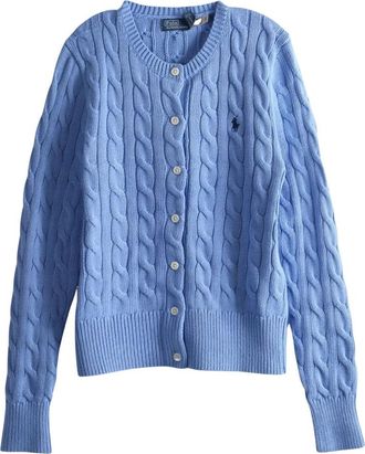 Ralph Lauren Crewneck Cardigan - Dames - Vesten - Blauw - XS - Truien & Vesten