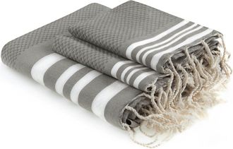 Febronie Futa set de ba&ntilde;o (1+2) algod&oacute;n topo claro 100x200+2(40x60)