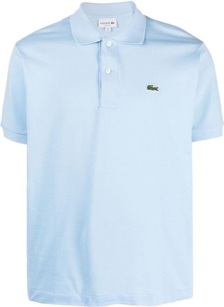 Lacoste logo-patch polo shirt - men - Cotton - 8 - Blue