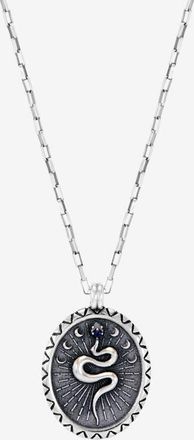 Dower & Hall Mens Snake Talisman Necklace in Sterling Silver at Nordstrom, Size 22