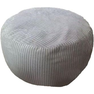 Relaxdays Pouf Relaxdays, corda, HxD: 35 x 50 cm, imbottitura in polistirolo, cuscino rotondo, sgabello, pouf, grigio chiaro