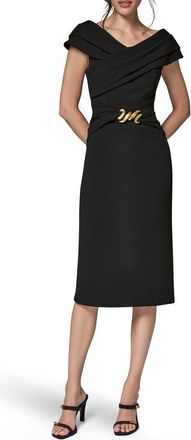 DKNY Hardware Waist Sheath Dress in Black at Nordstrom, Size 12