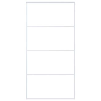 vidaXL Vidaxl - Puerta Corredera Esg Vidrio Y Aluminio Blanca 102,5x205 Cm