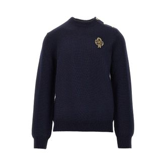 Dolce & Gabbana Wool sweater with embroidered patch Man 50