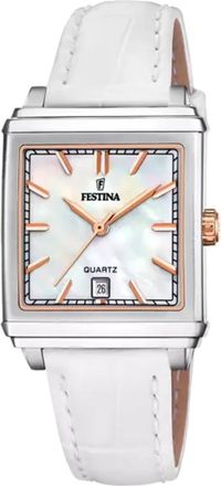 Festina On The Square Watch - Dames - Horloges - Roze - ONE Size - Leer - Accessoires