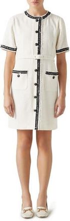 L.k. Bennett Charlie Tweed Dress in Ivory at Nordstrom Rack, Size 10 Us / 14 Uk