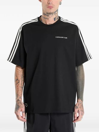 adidas Consortium three-stripe T-shirt - men - Cotton - M - Black