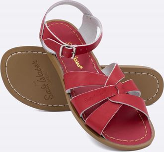 Salt-Water Womens Adult To Toddler Original Flat Sandals In Red