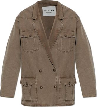 Isabel Marant Nevala Denim Blazer - Dames - Spijkerjassen - Bruin - M - Denim - Jassen