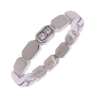 Chanel Platinum 950 Band Ring (Pre-Owned)