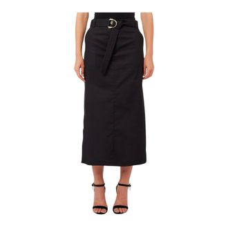 Liu Jo Midi Skirts, female, Black, Size: XS Long Skirt with Belt